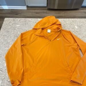 Nike Dri-FIT Vibrant Orange Running Hoodie with back pocket-Large